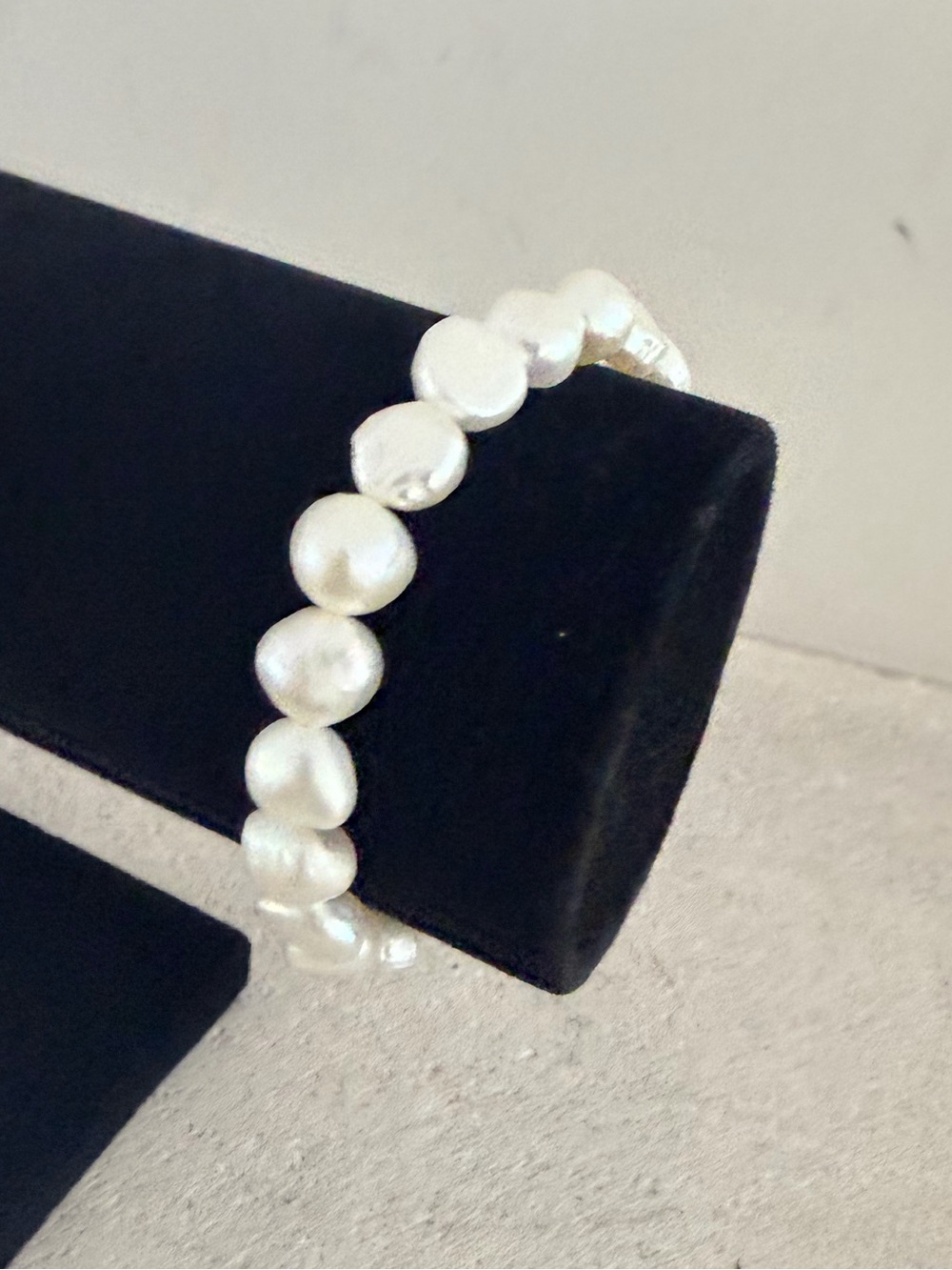 FRESHWATER PEARL Large Baroque Pearl Stretch Bracelet NWOT - Picture 4 of 7
